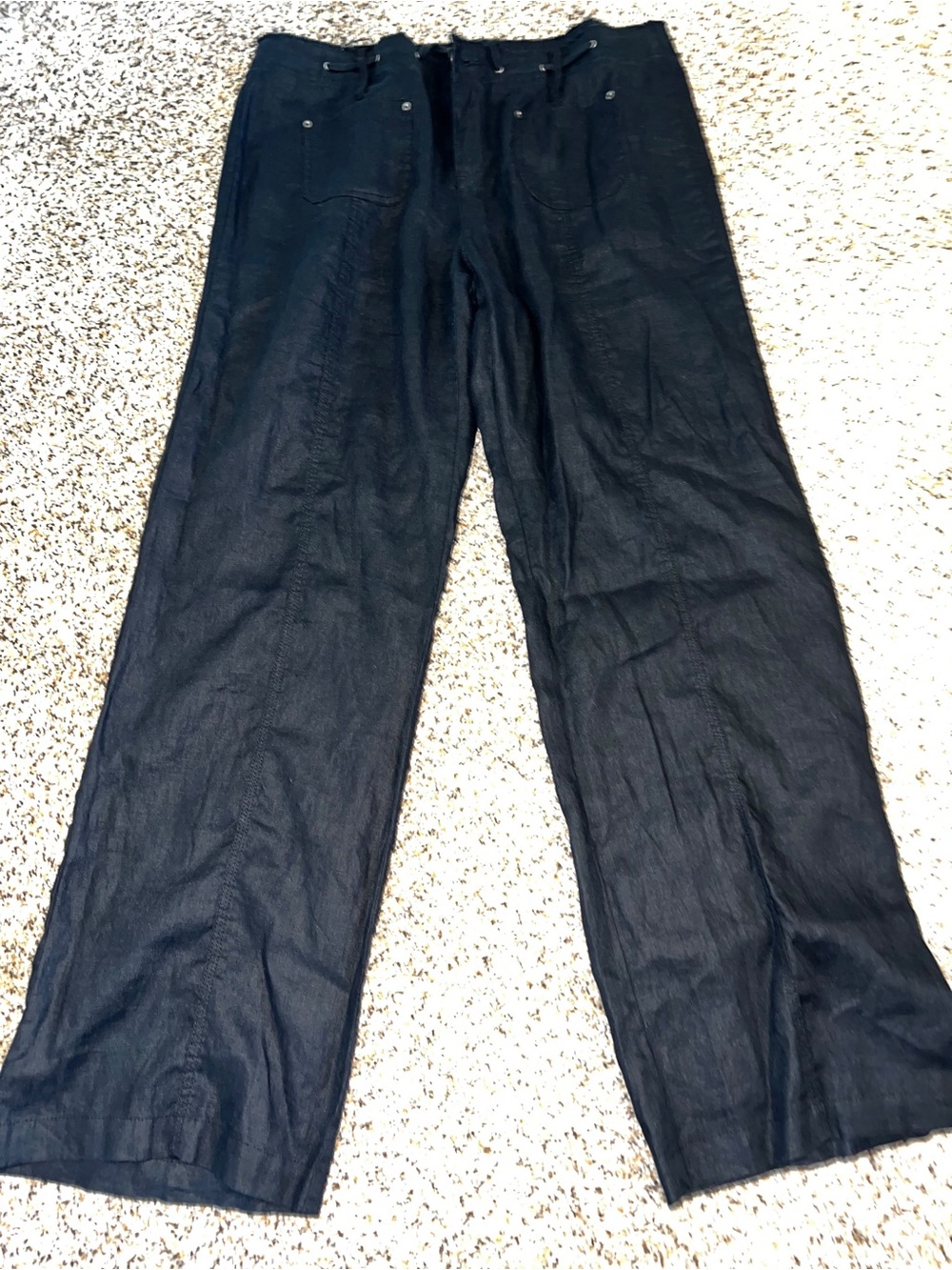 INC International Concepts Black Wide-Leg Chinos